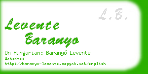 levente baranyo business card